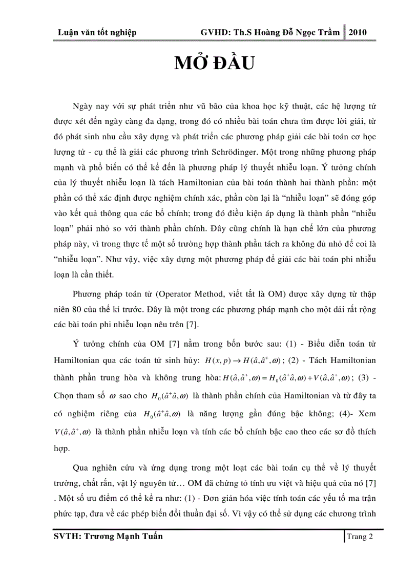 image for page Phương pháp toán tử cho bài toán exciton hai chiều