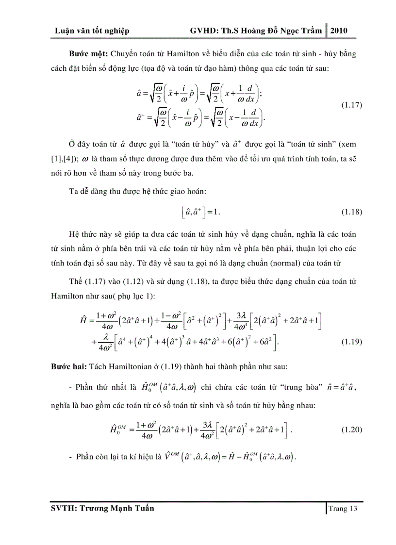 image for page Phương pháp toán tử cho bài toán exciton hai chiều