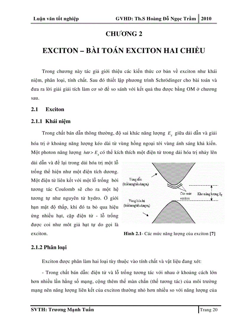 image for page Phương pháp toán tử cho bài toán exciton hai chiều