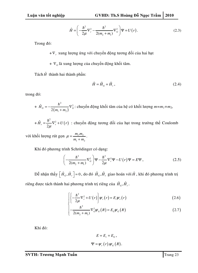 image for page Phương pháp toán tử cho bài toán exciton hai chiều