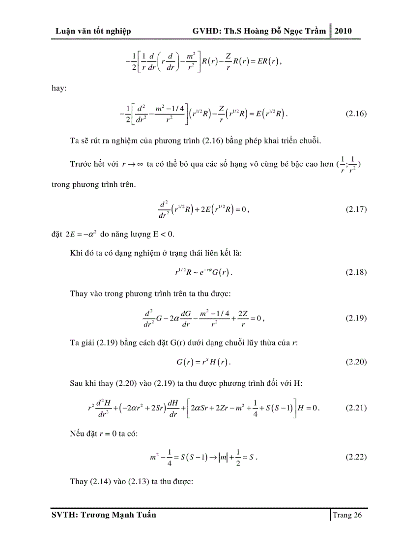 image for page Phương pháp toán tử cho bài toán exciton hai chiều