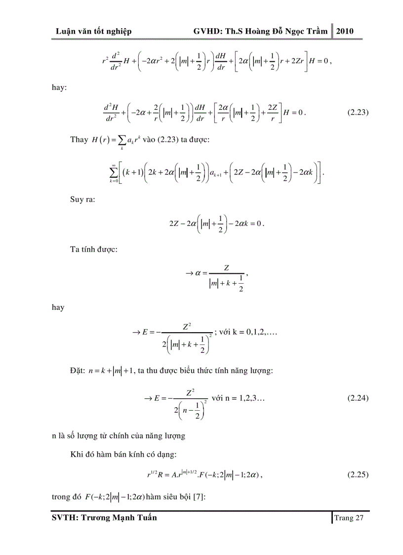 image for page Phương pháp toán tử cho bài toán exciton hai chiều