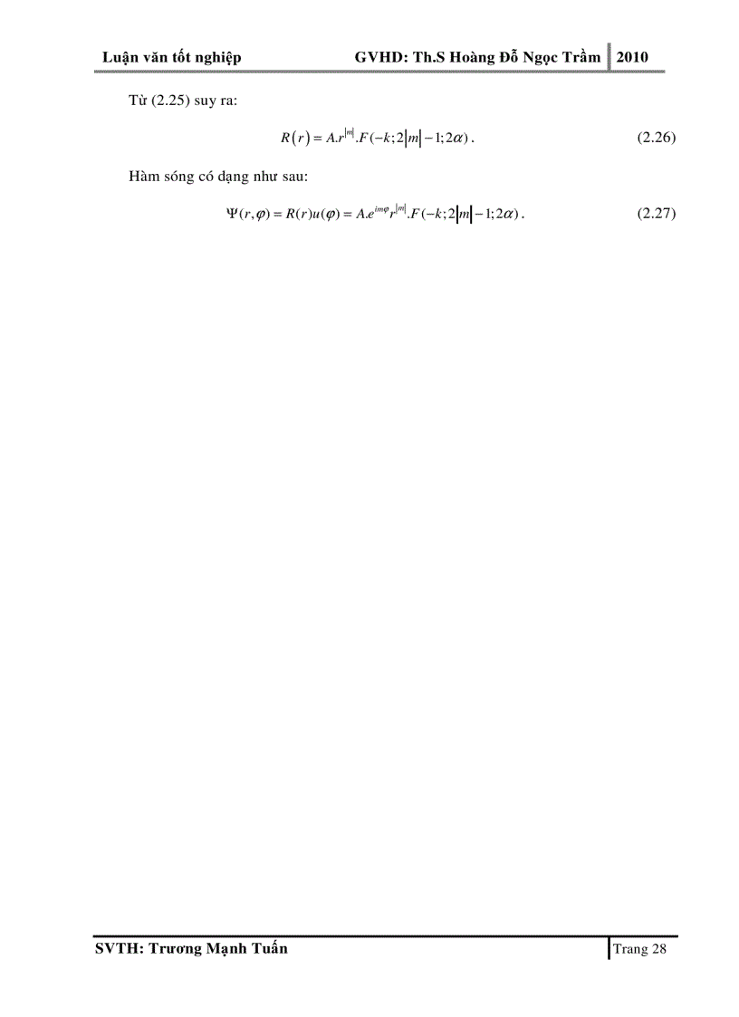 image for page Phương pháp toán tử cho bài toán exciton hai chiều