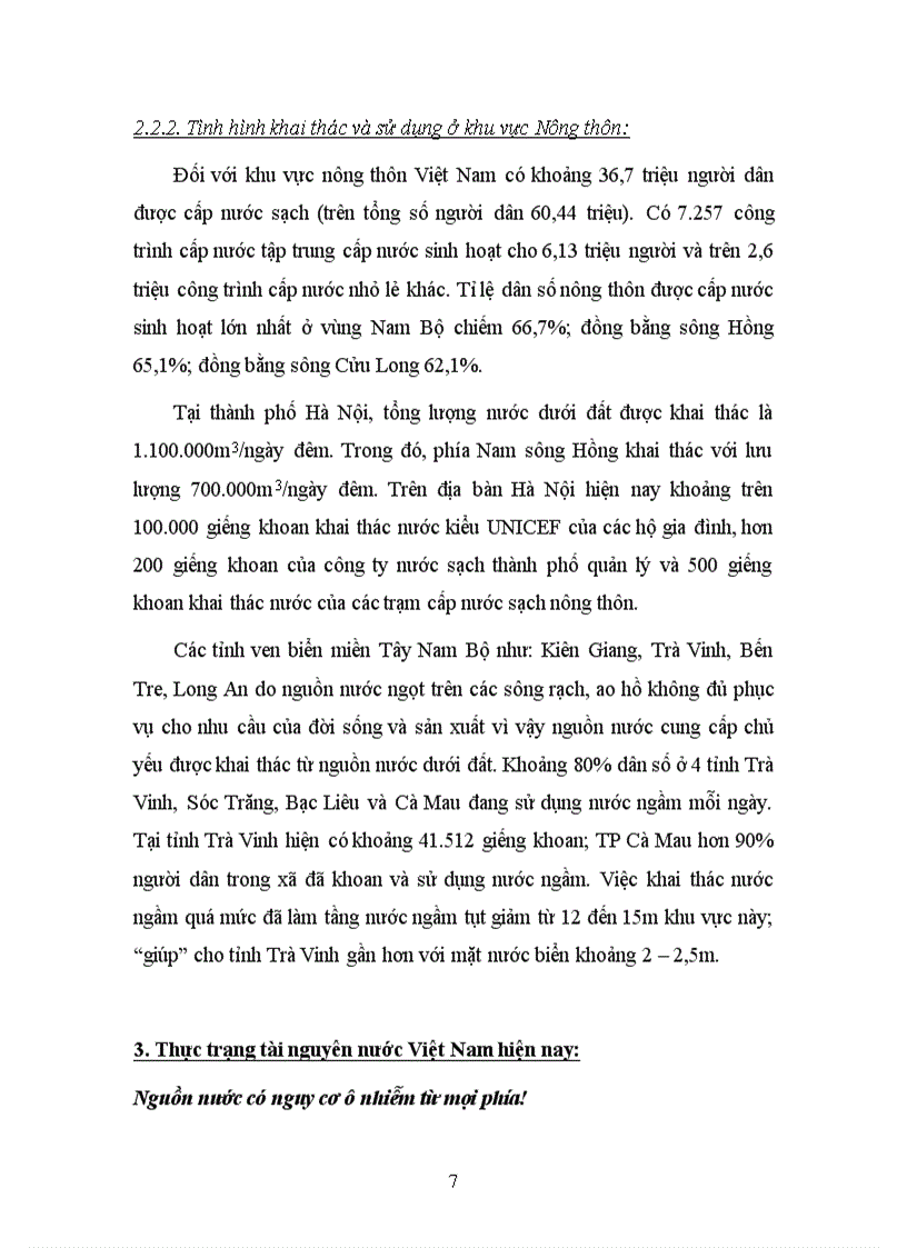 image for page Vấn đề sử dụng tài nguyên thiên nhiên nước ở Việt Nam hiện nay