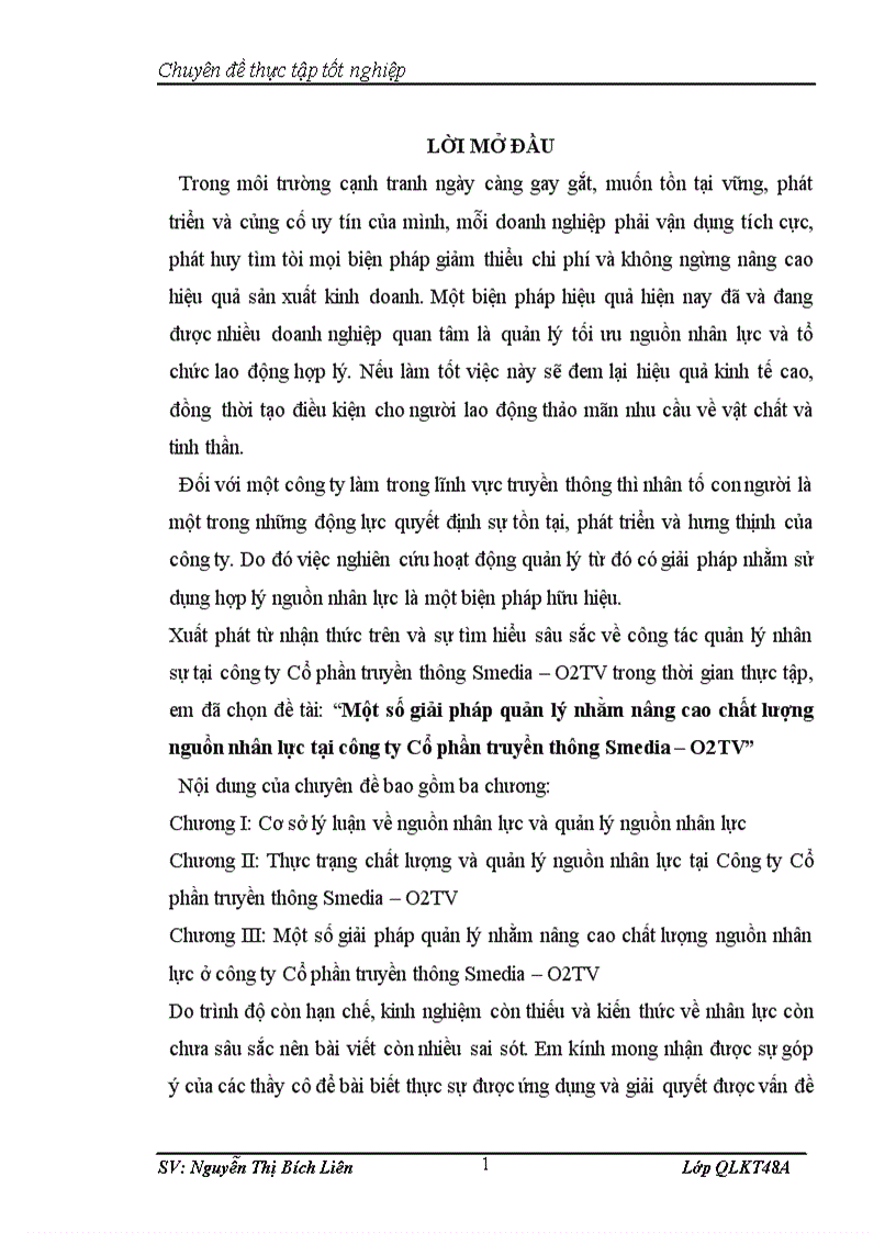 image for page Một số giải pháp quản lý nhằm nâng cao chất lượng nguồn nhân lực tại Công ty Cổ phần Truyền thông Smedia O2TV