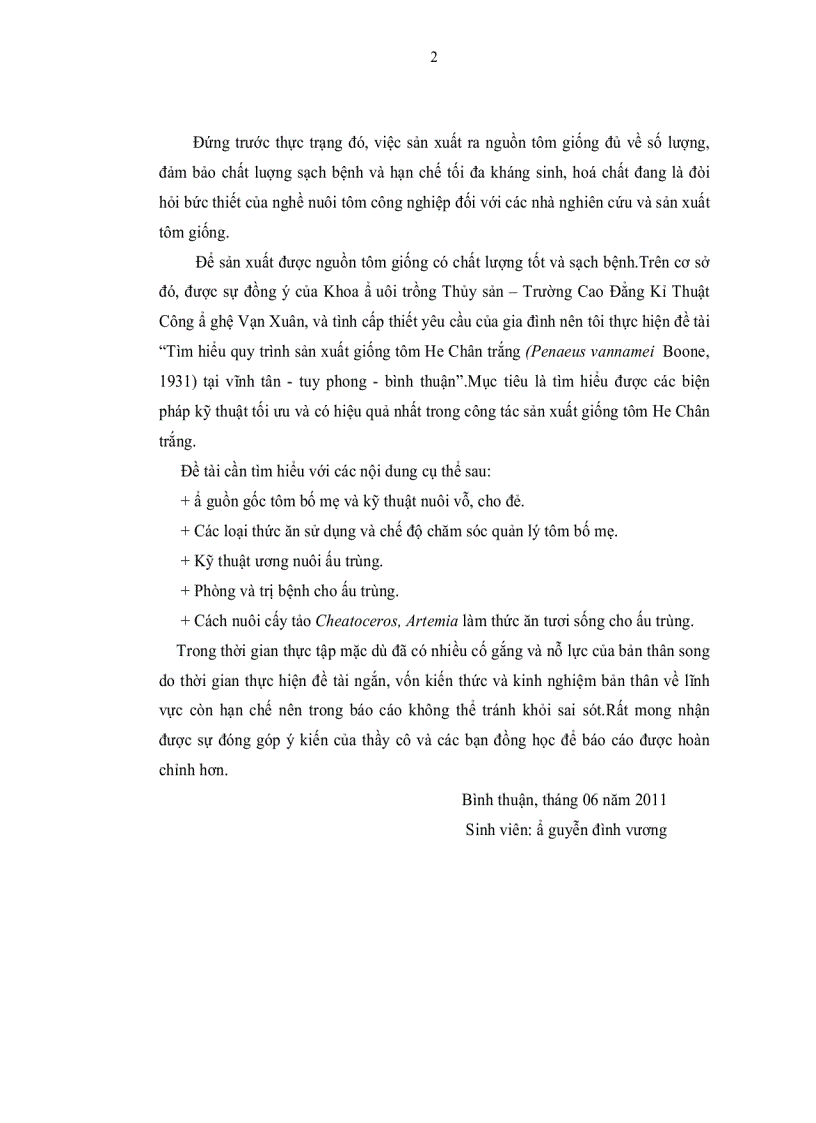 image for page Tìm hiểu quy trình sản xuất giống tôm He Chân trắng Penaeus vannamei Boone 1931 tại vĩnh tân tuy phong bình thuận