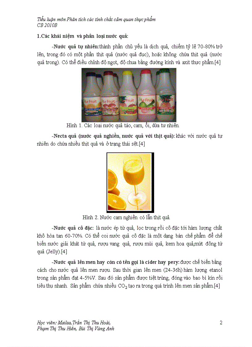 image for page Màu sắc của nước quả các yếu tố ảnh hưởng