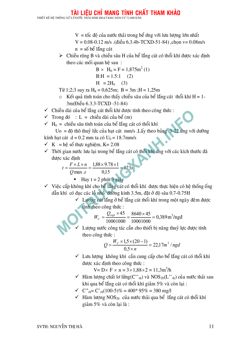 image for page Thiết kế hệ thống xử lýnước thải sinh hoạt khu dân cư 72 000 dân