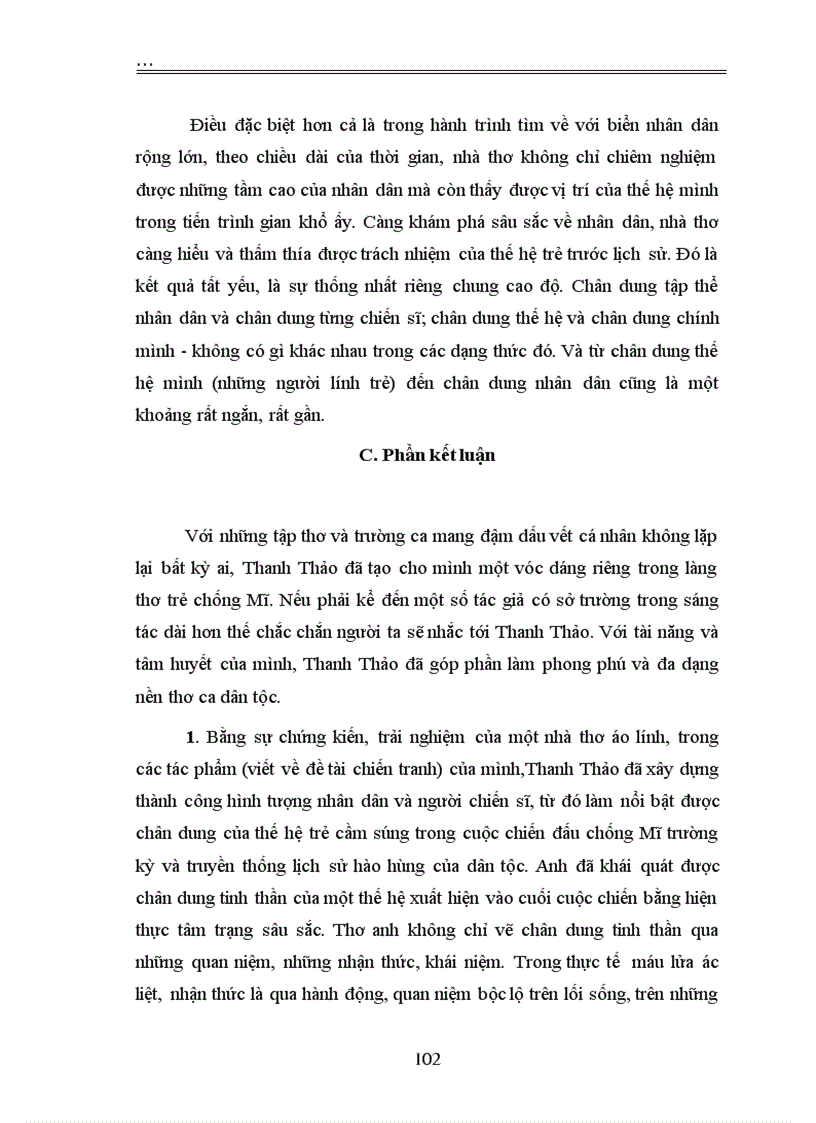 image for page Hình tượng nhân dân và người chiến sĩ trong thơ Thanh Thảo