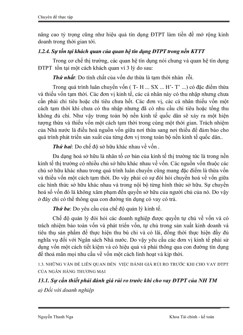 image for page Đánh giá rủi ro trước khi cho vay ĐTPT tại Chi nhánh ngân hàng ĐT PT Yên Bái