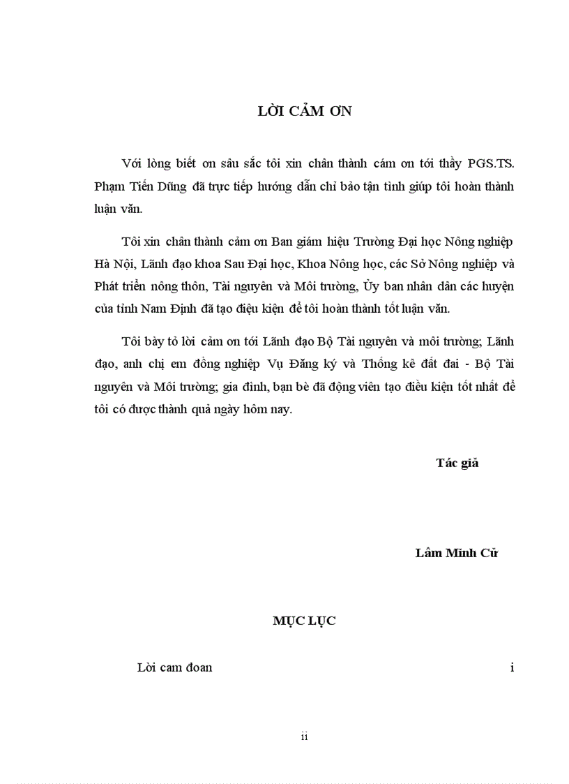 image for page Tác động của chính sách đất đai đến việc sử dụng đất nông nghiệp và đề xuất phương án sử dụng đất nông nghiệp đến năm 2015 tại tỉnh Nam Định