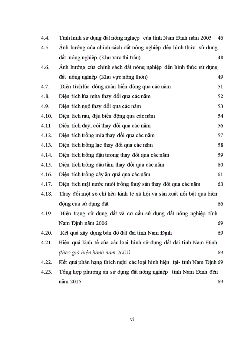 image for page Tác động của chính sách đất đai đến việc sử dụng đất nông nghiệp và đề xuất phương án sử dụng đất nông nghiệp đến năm 2015 tại tỉnh Nam Định