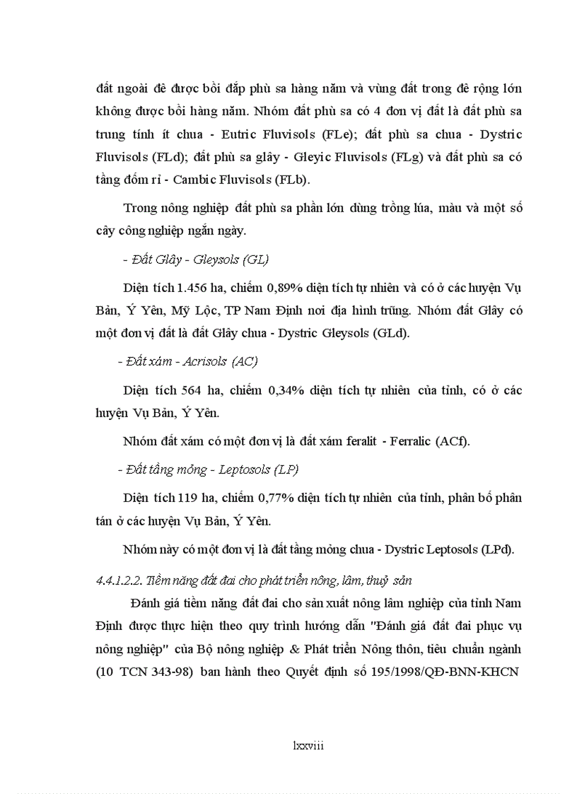 image for page Tác động của chính sách đất đai đến việc sử dụng đất nông nghiệp và đề xuất phương án sử dụng đất nông nghiệp đến năm 2015 tại tỉnh Nam Định