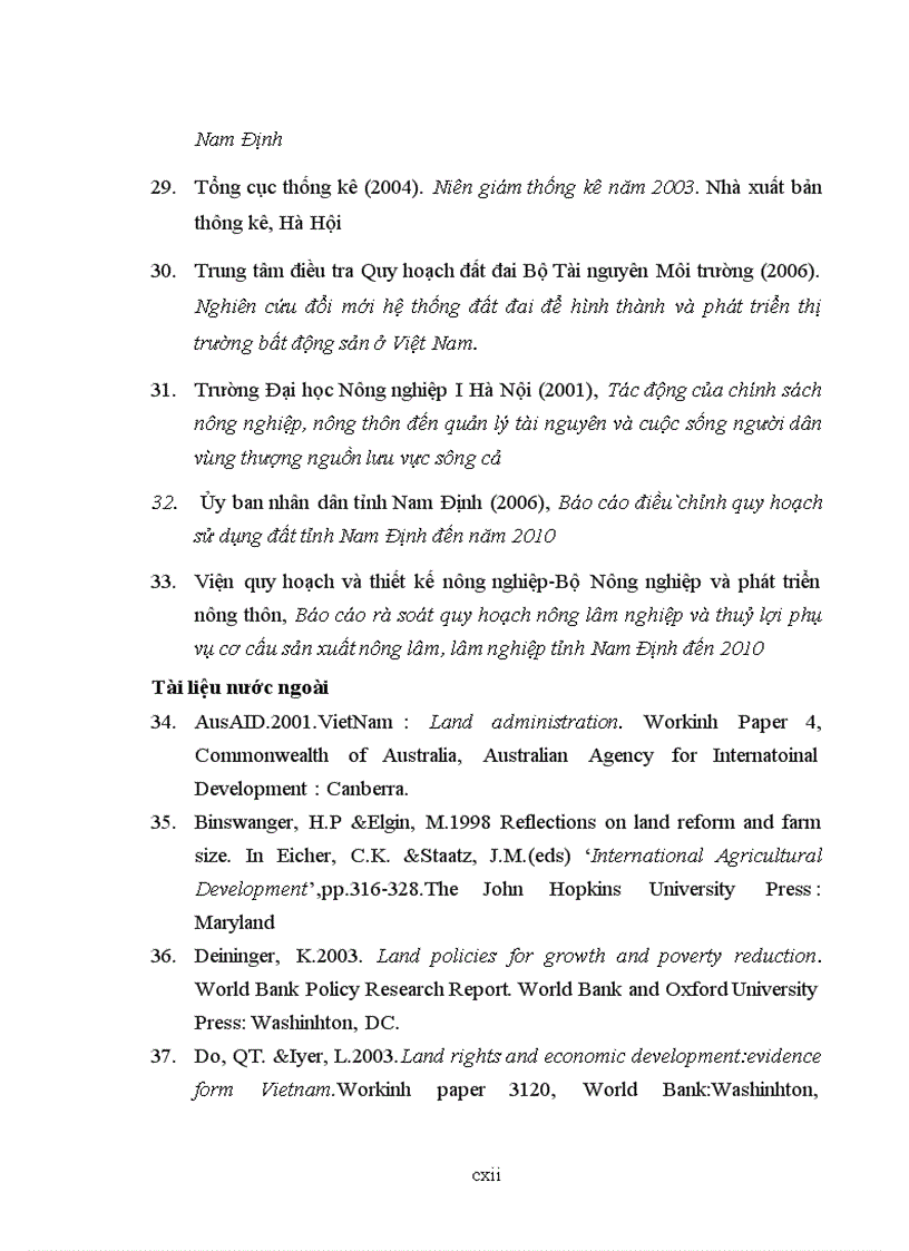 image for page Tác động của chính sách đất đai đến việc sử dụng đất nông nghiệp và đề xuất phương án sử dụng đất nông nghiệp đến năm 2015 tại tỉnh Nam Định