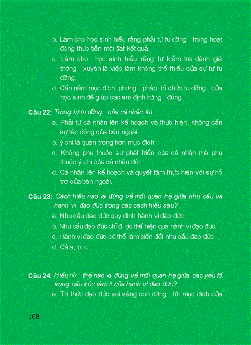 image for page Câu hỏi trắc nghiệm lứa tuổi và sư phạm