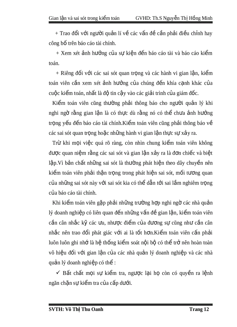 image for page Gian lận và sai sót trong kiểm toán