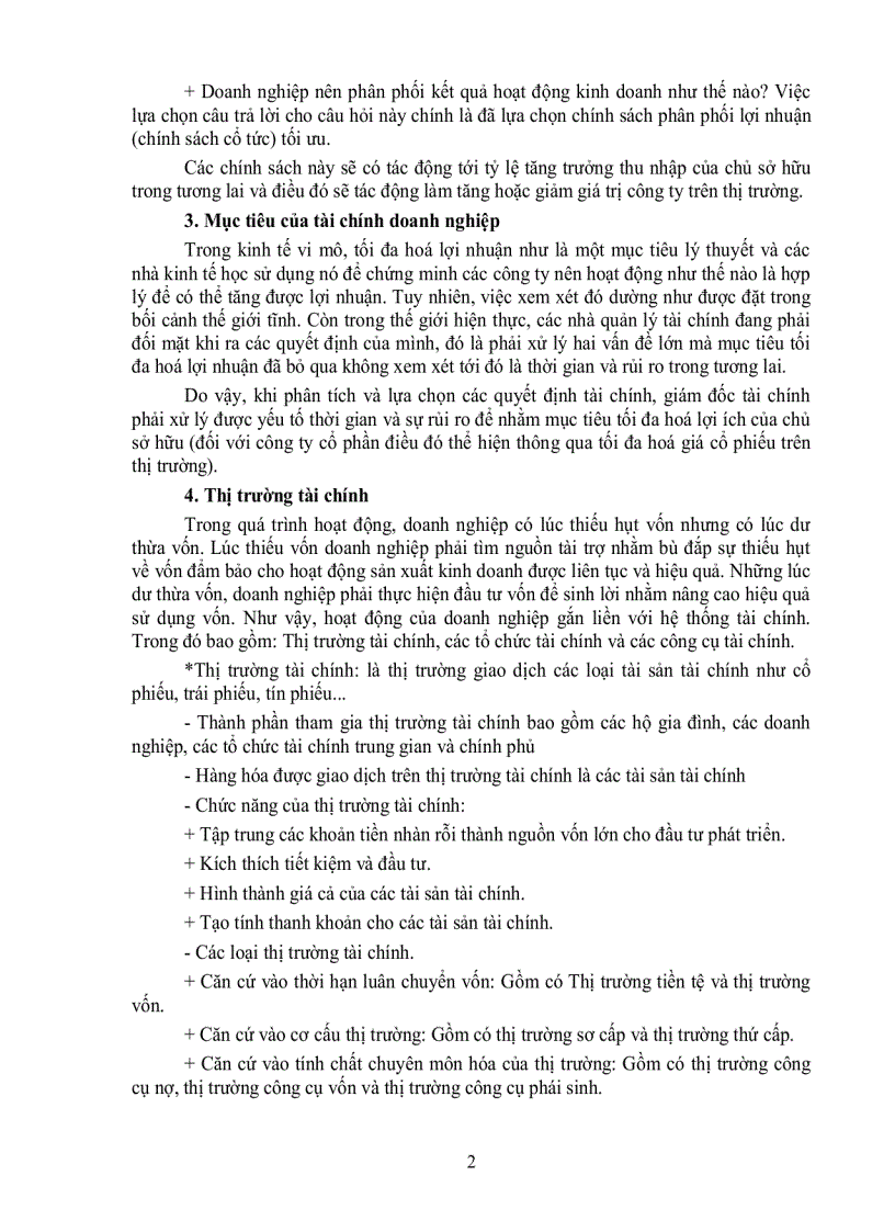 Ôn thi CPA 2010 môn Tài chính doanh nghiệp