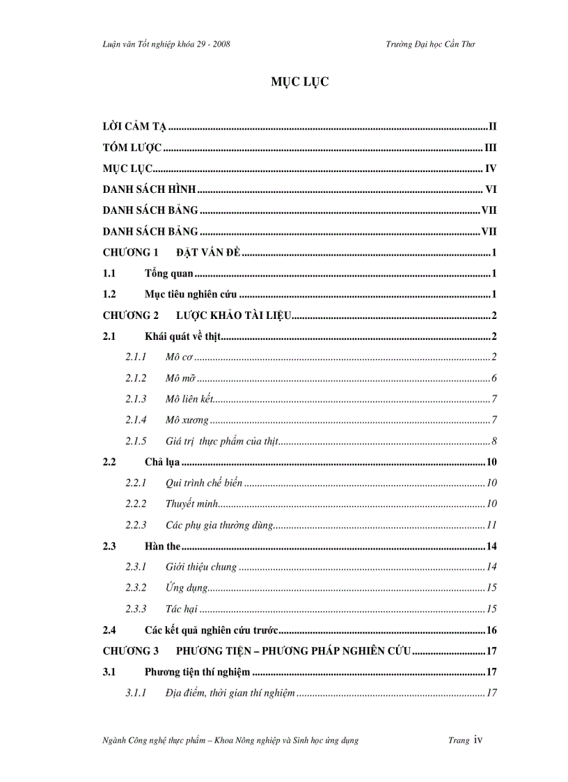 image for page Khảo sát hàn the và chất lượng thực tế của chả lụa trên địa bàn tỉnh Trà Vinh