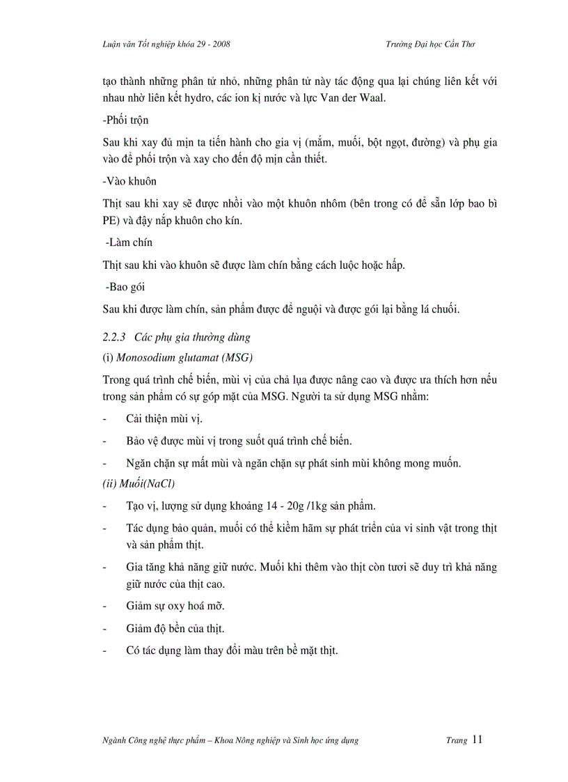 image for page Khảo sát hàn the và chất lượng thực tế của chả lụa trên địa bàn tỉnh Trà Vinh