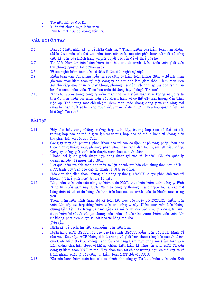 image for page Trắc nghiệm bài tập môn Kiểm Toán và Đáp án Tham khảo từ Kiểm toán ĐH KTtpHCM