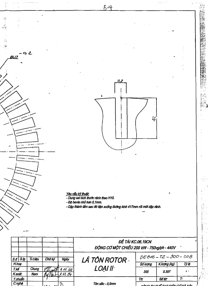 image for page Quy trình công nghệ chế tạo động cơ điện một chiều 200kW 750vg Ph 440v