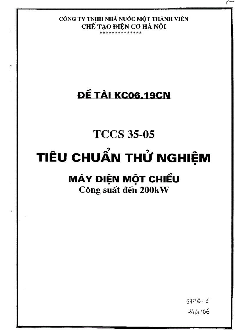 image for page Tiêu chuẩn thử nghiệm máy điện một chiều công suất đến 200kW