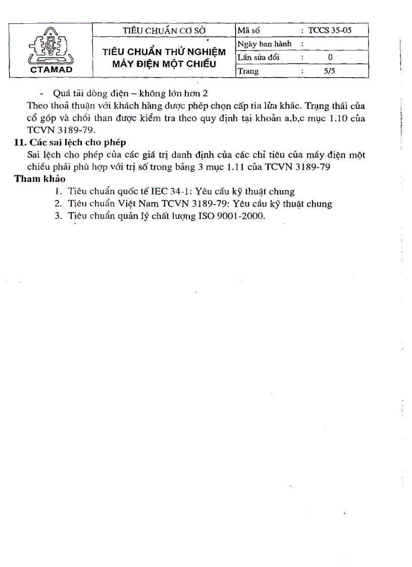 image for page Tiêu chuẩn thử nghiệm máy điện một chiều công suất đến 200kW