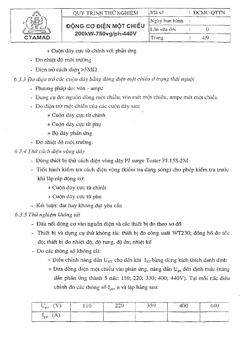 image for page Tiêu chuẩn thử nghiệm máy điện một chiều công suất đến 200kW