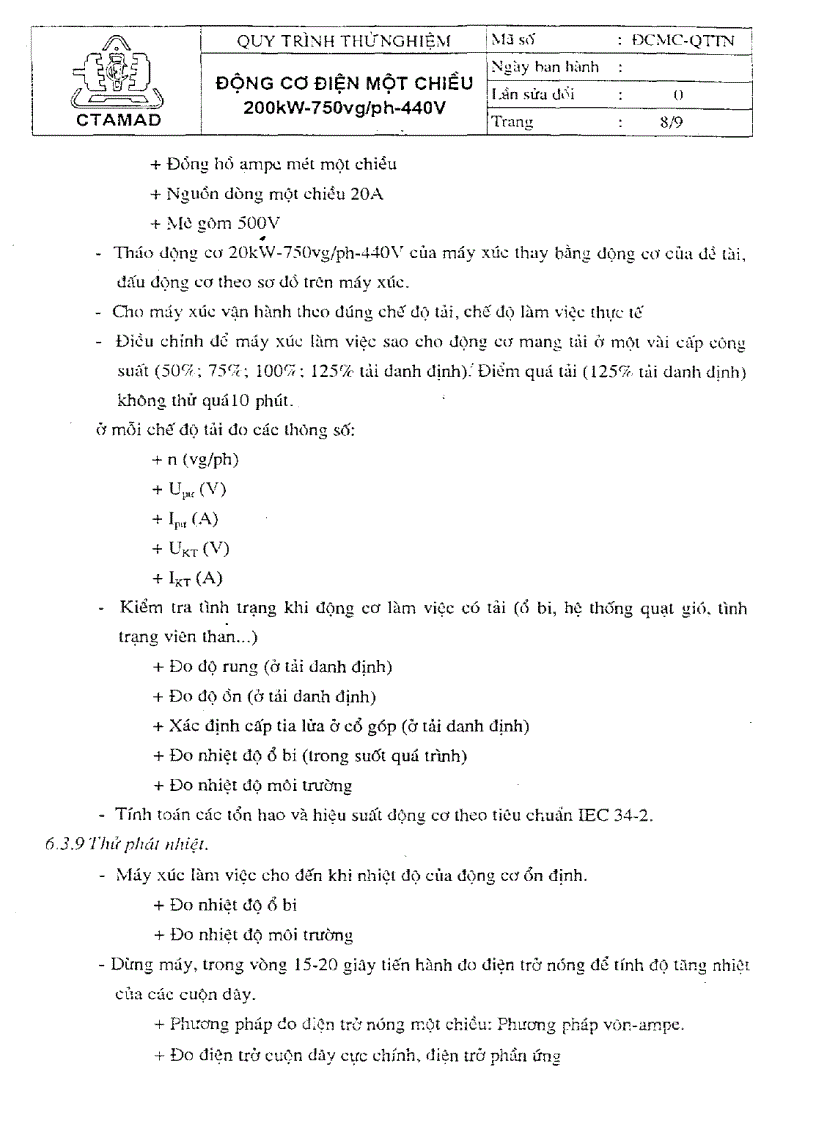 image for page Tiêu chuẩn thử nghiệm máy điện một chiều công suất đến 200kW