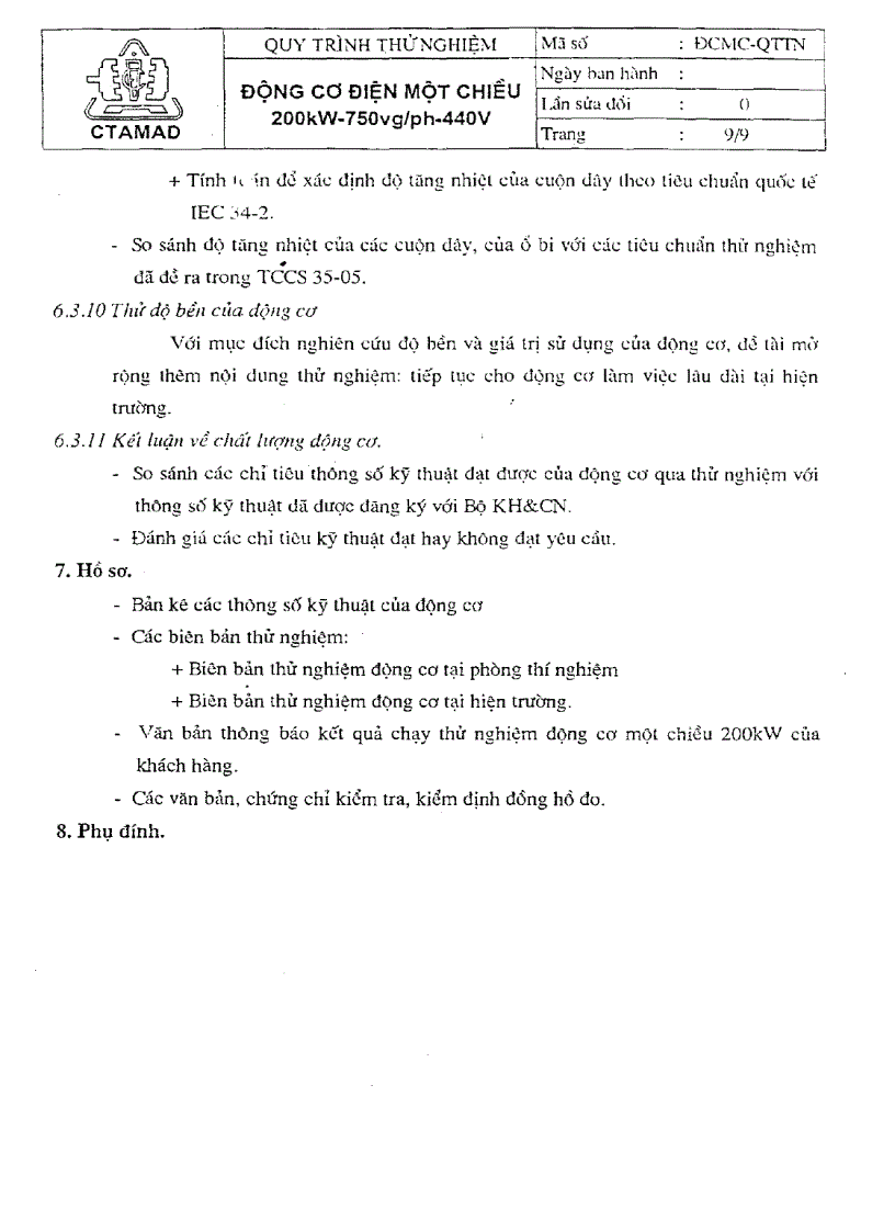 image for page Tiêu chuẩn thử nghiệm máy điện một chiều công suất đến 200kW