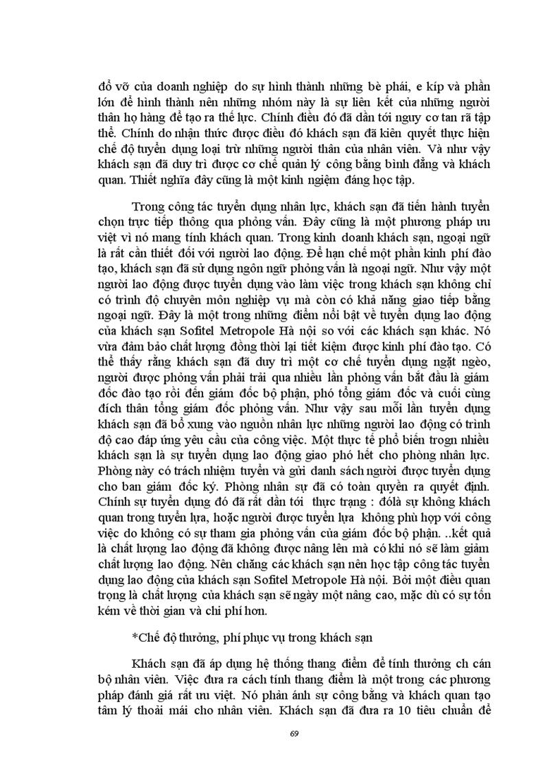 image for page Thực trạng quản trị nhân lực tại khách sạn Sofitel Metropol Hà Nội Kinh nghiệm Giải pháp