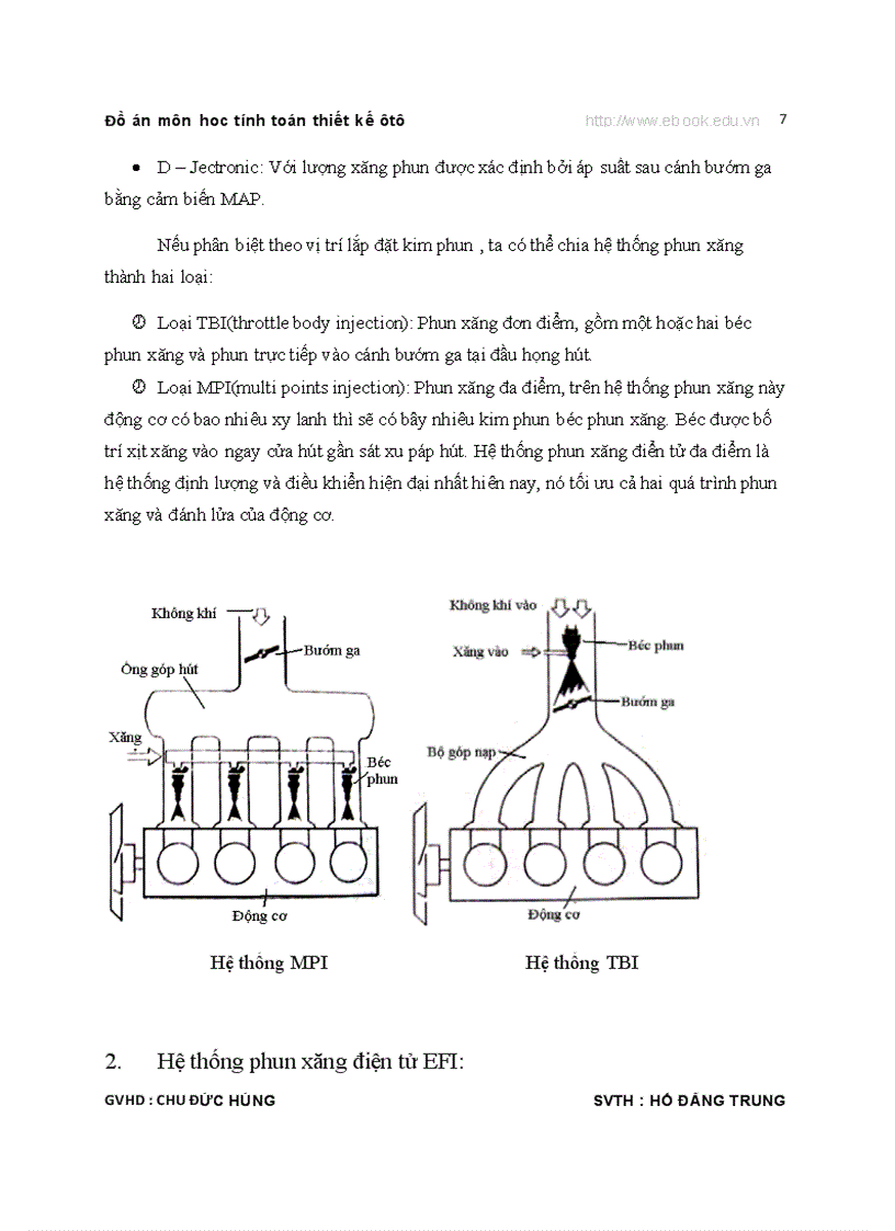 image for page TÍNH TOÁN THIẾT KẾ Ô TÔ Hệ thống phun xăng điện tử EFI Thuyết minh bản vẽ