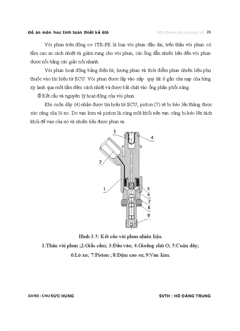image for page TÍNH TOÁN THIẾT KẾ Ô TÔ Hệ thống phun xăng điện tử EFI Thuyết minh bản vẽ