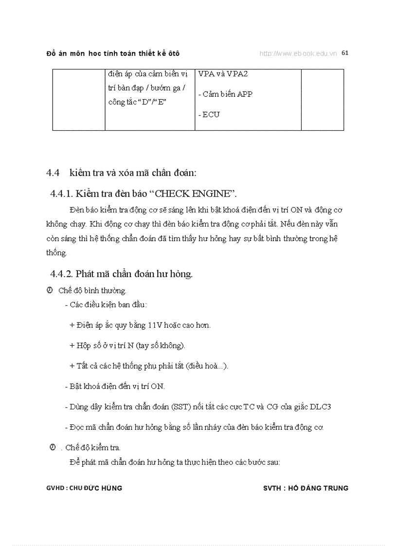 image for page TÍNH TOÁN THIẾT KẾ Ô TÔ Hệ thống phun xăng điện tử EFI Thuyết minh bản vẽ