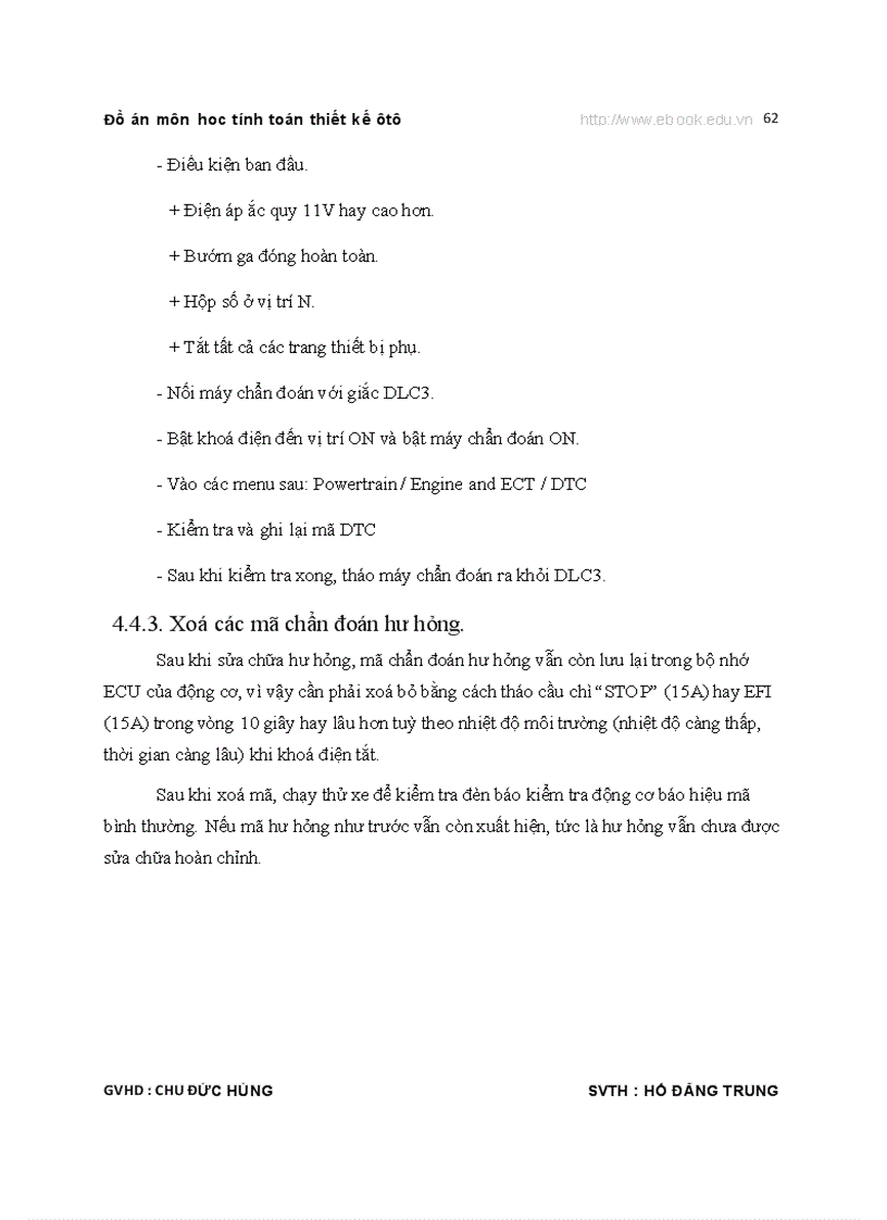 image for page TÍNH TOÁN THIẾT KẾ Ô TÔ Hệ thống phun xăng điện tử EFI Thuyết minh bản vẽ