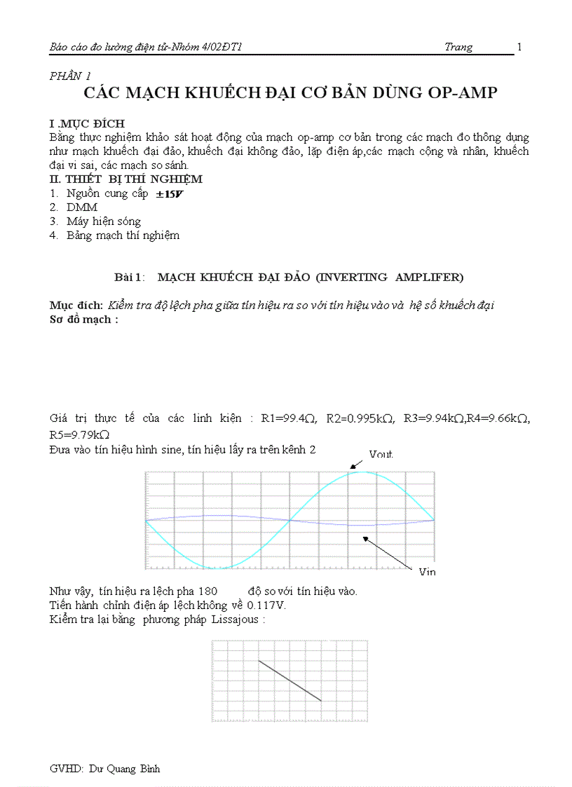 image for page Đo lường điện tử Các mạch khuếch đại cơ bản dùng OP AMP