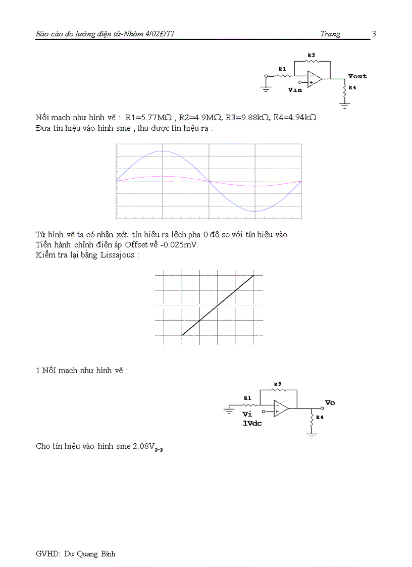image for page Đo lường điện tử Các mạch khuếch đại cơ bản dùng OP AMP