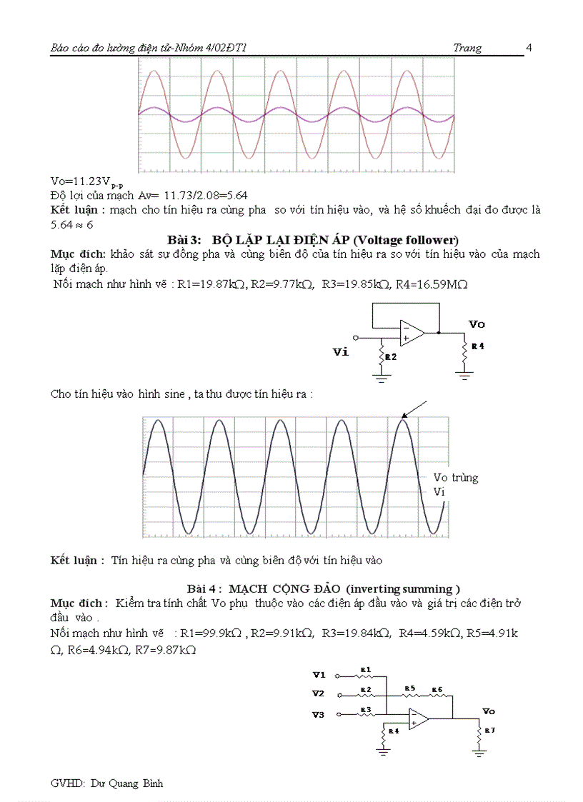 image for page Đo lường điện tử Các mạch khuếch đại cơ bản dùng OP AMP
