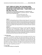 Phát triển hệ thống thẻ cân bằng điểm balanced scorecard cho bộ phận kinh doanh may xuất nhập khẩu tổng công ty cp dệt may hõa thọ