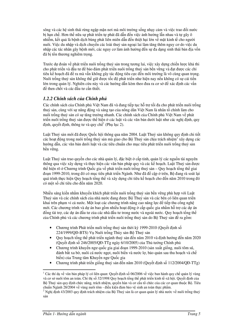 image for page Hướng dẫn quản lý môi trường trong đầu tư nuôi trồng thủy sản ở Việt Nam