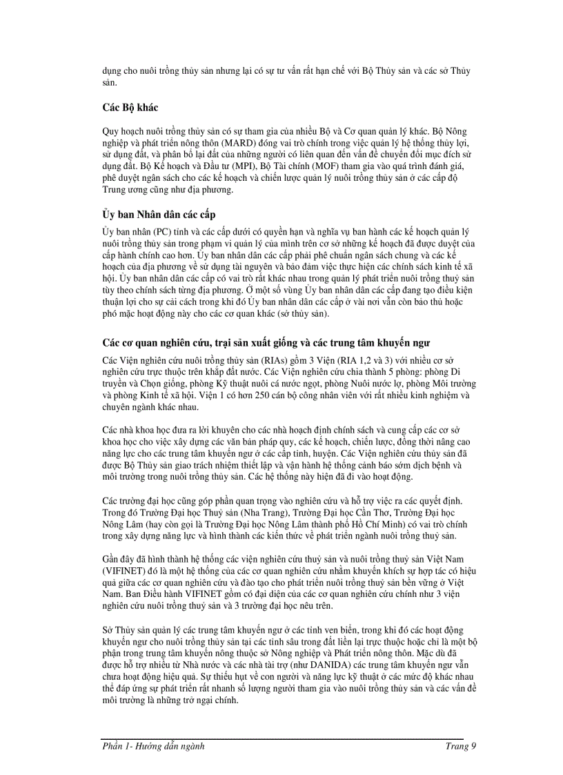 image for page Hướng dẫn quản lý môi trường trong đầu tư nuôi trồng thủy sản ở Việt Nam