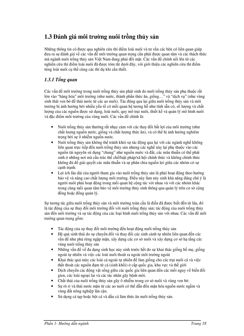 image for page Hướng dẫn quản lý môi trường trong đầu tư nuôi trồng thủy sản ở Việt Nam