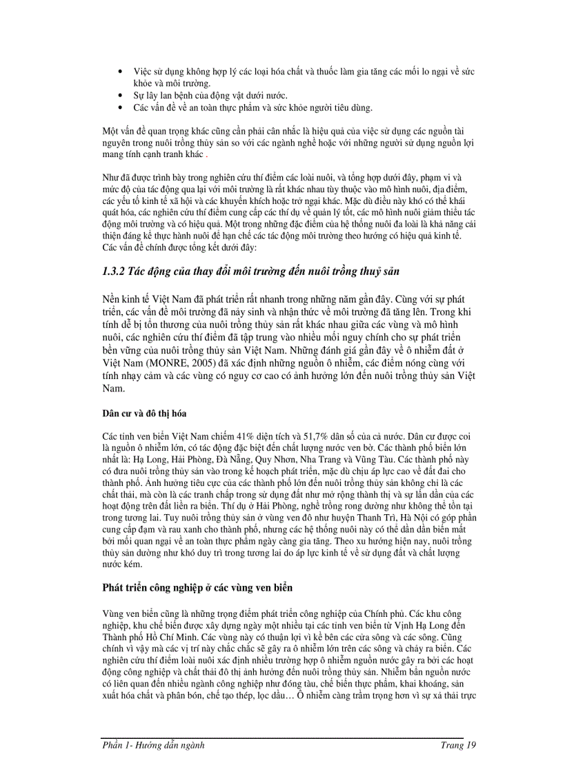image for page Hướng dẫn quản lý môi trường trong đầu tư nuôi trồng thủy sản ở Việt Nam