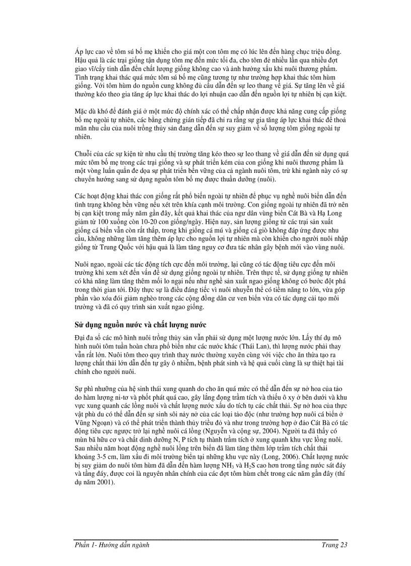 image for page Hướng dẫn quản lý môi trường trong đầu tư nuôi trồng thủy sản ở Việt Nam