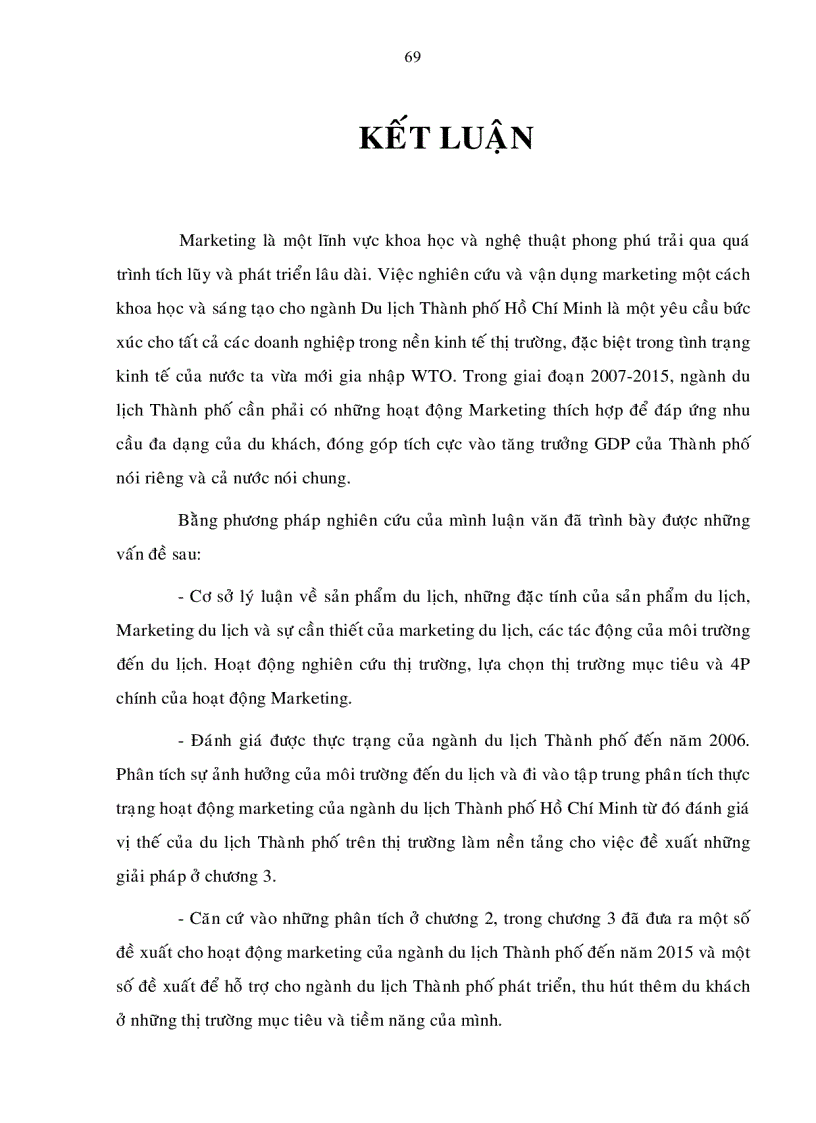 image for page Giải pháp marketing nhằm phát triển du lịch TP Hồ Chí Minh đến năm 2015