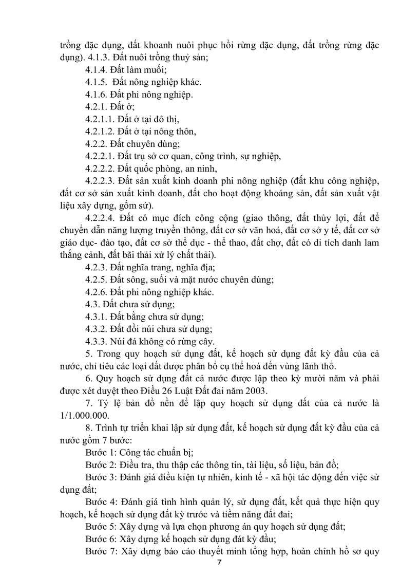 image for page Quy trình lập quy hoạch sử dụng đất kế hoạch sử dụng đất của cả nước và của vùng