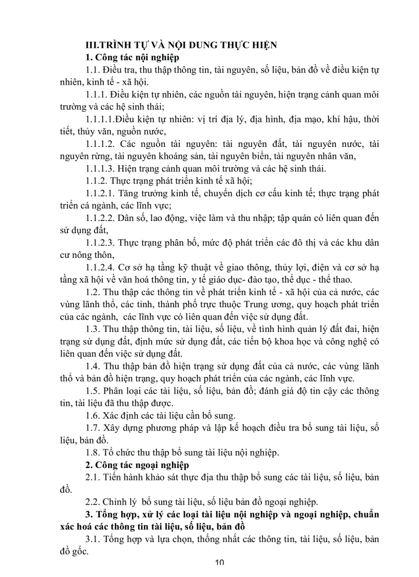 image for page Quy trình lập quy hoạch sử dụng đất kế hoạch sử dụng đất của cả nước và của vùng
