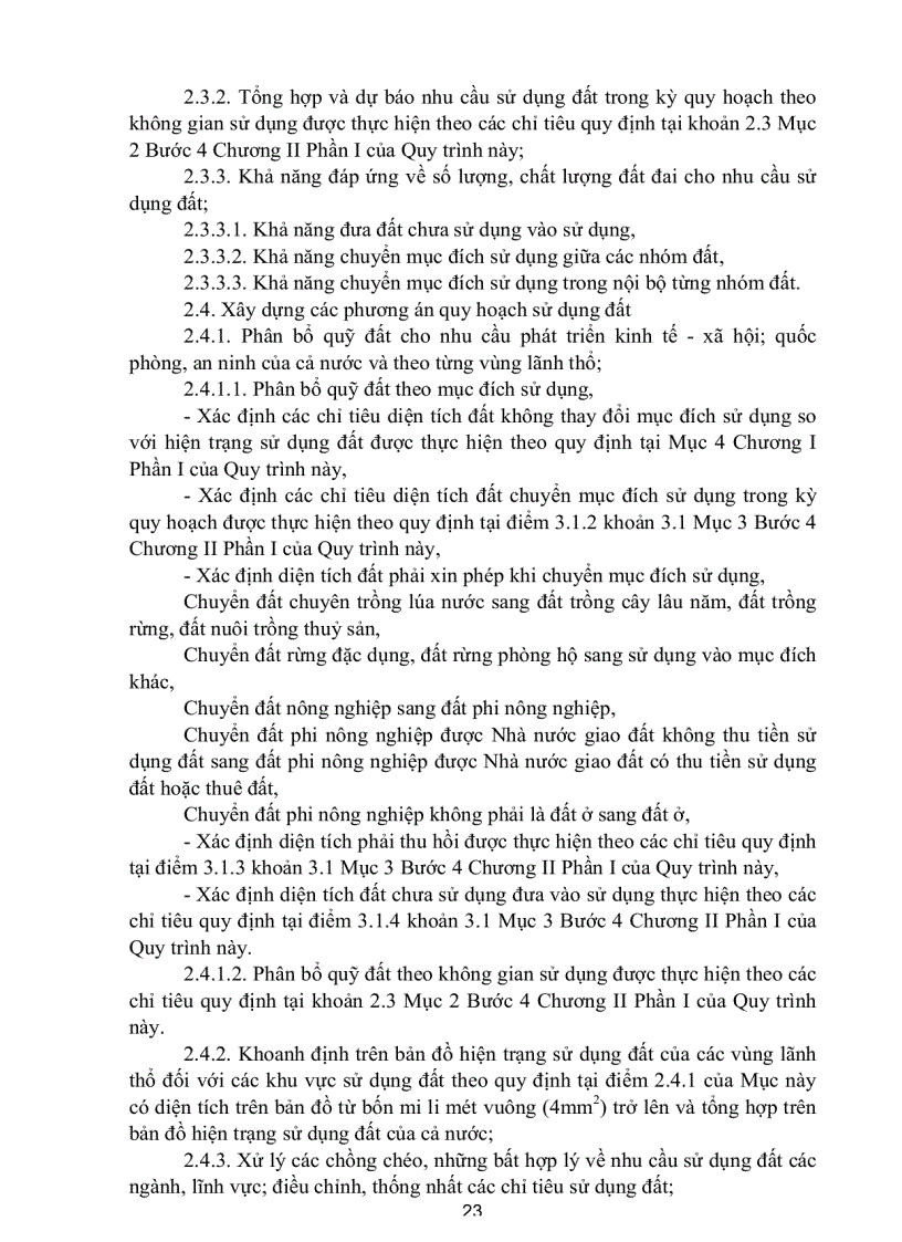 image for page Quy trình lập quy hoạch sử dụng đất kế hoạch sử dụng đất của cả nước và của vùng