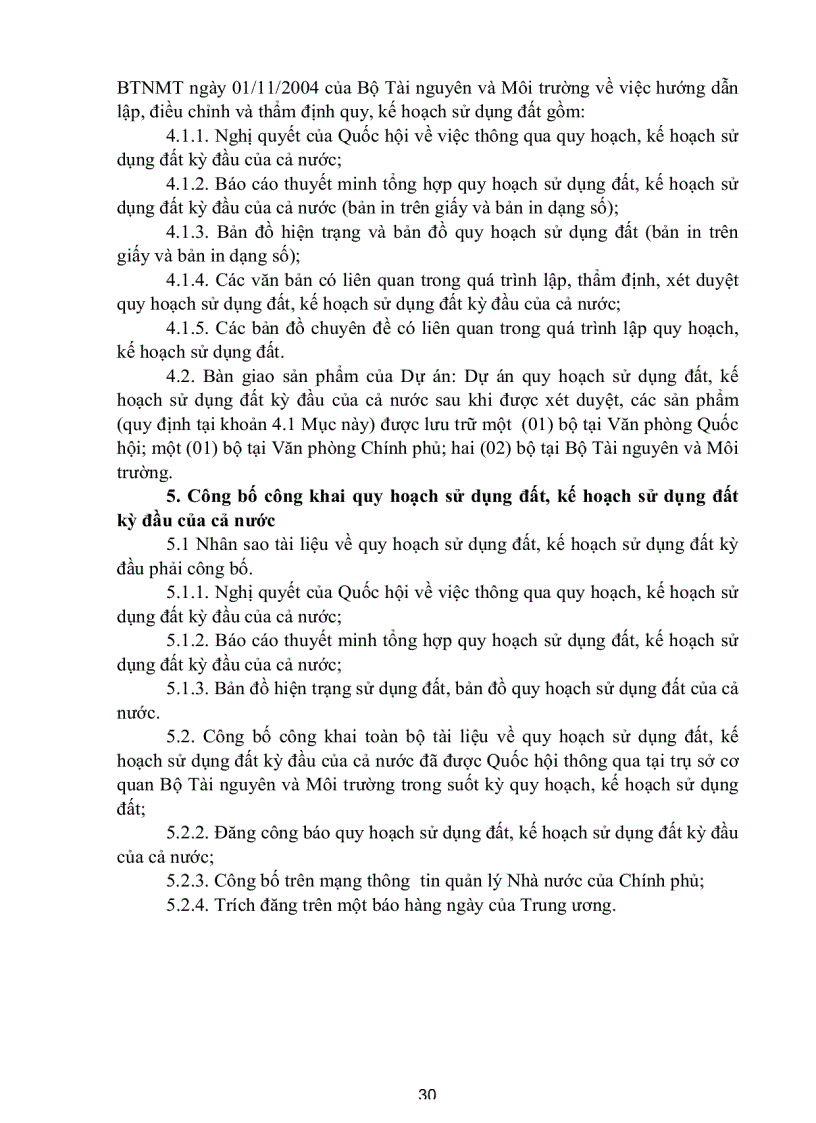 image for page Quy trình lập quy hoạch sử dụng đất kế hoạch sử dụng đất của cả nước và của vùng