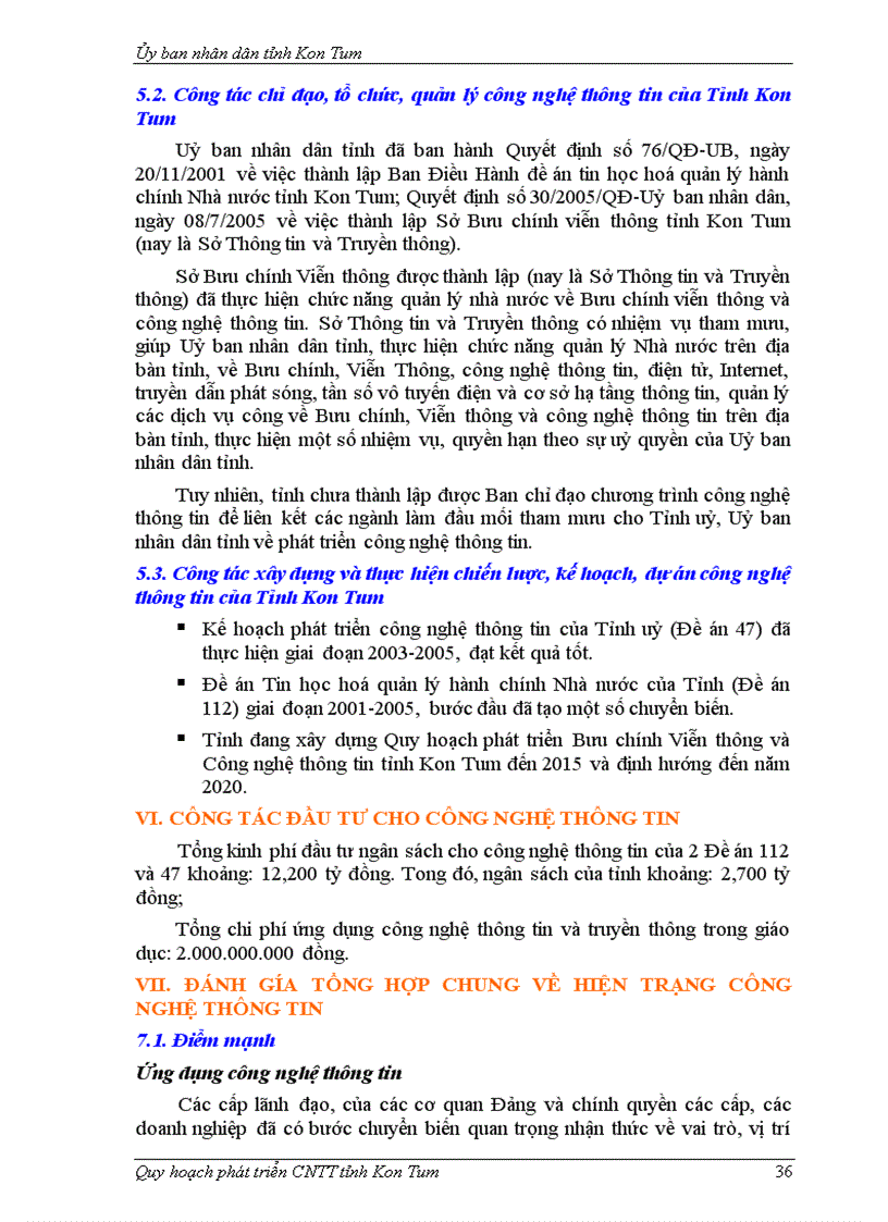 image for page Quy hoạch phát triển công nghệ thông tin tỉnh kon tum giai đoạn 2008 2015 và định hướng đến năm 2020